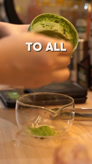 Matcha being whisked at Whiskdom for the 1-for-1 offer
